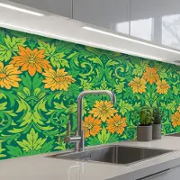 KitchenYeah Keuken achterwand 150x60 cm - Spatscherm zelfklevend Bladeren - Bloemen - Boho - Hippie - Patronen - Muurbeschermer - Spatwand fornuis