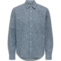 Only & Sons Overhemd blauw gemêleerd