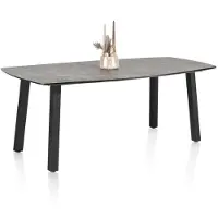 Henders & Hazel Palace bartafel 4-poots HPL/metalen frame gebroken zwart