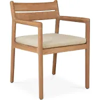 Ethnicraft Jack dining tuinstoel teak stoffen bekleding
