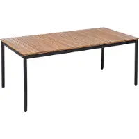 Beliani VALLESE - Tuintafel - Lichthout - 180 x 90 cm - Acaciahout
