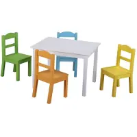 Classic World Tafel met 4 Stoelen - Perfect voor Gezellige Eetmomenten