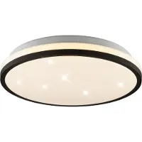 Brilliant Plafondlamp Taya - Zwart - Cct - D29,5cm - Ip44 - 12w