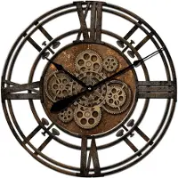 Mansion Gear Clock Nails Brown 75*8,5cm