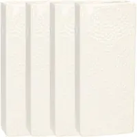 Benson Waterverdamper - 5x - ivoor wit - keramiek - 400 ml - radiatorbak luchtbevochtiger - 7,4 x 17,7 cm