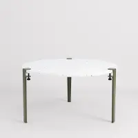 TIPTOE Venezia Gerecyclede Plastic Ronde Koffietafel - Ø 80 cm Rosemary Green