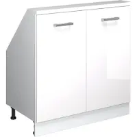 Vicco Rion Kast voor schuine wand – met 2 deuren Wit hoogglans/wit