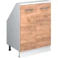Vicco Rion Kast voor schuine wand – met 2 deuren Eik goud/wit