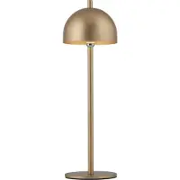 Schöner Wohnen LED tafellamp op batterijen Bellies, goudkleurig, IP54 dimbaar, messing / goud, Woon-/ Eetkamer, metaal, Scandinavisch