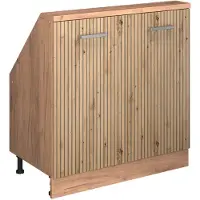 Vicco Rion Kast voor schuine wand – met 2 deuren Artisanaal eiken/Goudkraft eiken