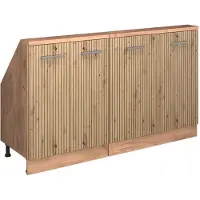 Vicco Rion Kastenset voor schuine wand – Set van 2 Artisanaal eiken/Goudkraft eiken