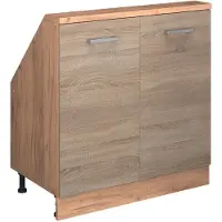 Vicco Rion Kast voor schuine wand – met 2 deuren Sonoma/Goudkraft eik
