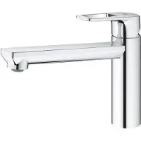 GROHE Eénhendel spoelkraan, BauLoop 31706000, draaibare uitloop (medium), 140° draaibereik, chroom
