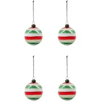House Doctor Happ kerstbal Ø8 cm 4-pack Multi