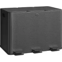 HOMCOM Afvalbak Roestvrij staal, Kunststof 61,9L x 36,6B x 56,7H cm Zwart