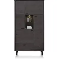 Henders & Hazel Livada kledingkast met LED wild eiken fineer/metalen frame 110x200 cm