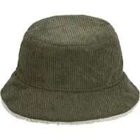 Sol Reversible Sherpa And Velvet Bucket Hat L03998 - Army/Shear Beige - S/M