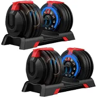 DH FitLife Verstelbare Dumbbells Set - 2 Stuks - 3 tot 24 kg - 12-in-1 Gewichtsverstelling - Ruimtebesparend - Voor Krachttraining Thuis