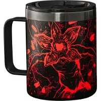 Bialetti Stranger Things - Thermomok met handvat - 420ml - RVS - Glow in the dark