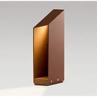 Marset Sokkellamp buiten Domus, dimbaar, bruin / roest, Aluminium, Design, LED buitenlamp