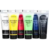 Panduro acrylverf set - 6 stuks - glans primair