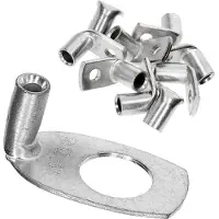 Kalitec 10 stuks KA1-L12 standaard buiskabelschoenen haaks 6mm² M12 I zonder kijkgat I 90° I Made in Germany