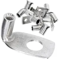 Kalitec 10 stuks KA1-L8 standaard buiskabelschoenen haaks 6mm² M8 I zonder kijkgat I 90° I Made in Germany