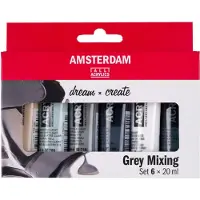 Amsterdam Standard Series acrylverf grijstinten set | 6 x 20 ml