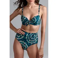 Marlies Dekkers Lotus Blue And Green Push Up Bikini Top Size: 70C | Bikinis Outlet | Dames | Blauw
