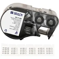 Brady M4-11-498 vinylweefsel labels zwart op wit 12,7 mm x 19,05 mm (origineel)