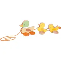 Classic World houten trekfiguur eenden - educatief peuterspeelgoed.