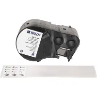 Brady M5-34-427 gelamineerde vinyl labels zwart op wit 38,10 mm x 152,40 mm (origineel)