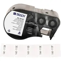 Brady M4-136-427 gelamineerde vinyl labels zwart op wit/transparant | 25,4 mm x 19,05 mm (origineel)