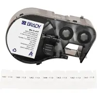Brady M4-11-427 gelamineerde vinyl labels zwart op wit/transparant | 12,7 mm x 19,05 mm (origineel)