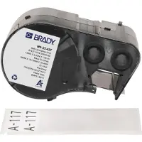 Brady M5-33-427 gelamineerde vinyl labels zwart op wit/transparant 101,6 mm x 38,1 mm x 25,4 mm (origineel)