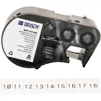 Brady M4C-318-498 vinylweefsel labels zwart op wit 8,08 mm x 4,88 m (origineel)
