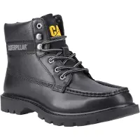 CAT Lifestyle Colorado Moc Toe Leren Zwarte Enkelboots voor Mannen