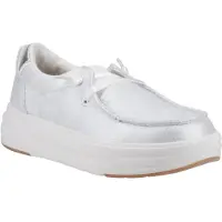 HeyDude Wendy Nova Shimmer Polyester Dames Sneeuwwitte Moccasins Schoenen