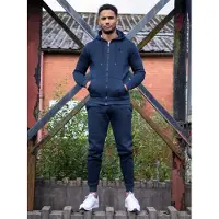 Enzo | Heren Zip Up Hoodie Tracksuit Set - Navy