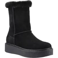 Hush puppies Becca Mid Suede Dames Zwarte Laarzen