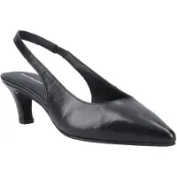 Hush puppies Nahla Leren Zwarte Puntige Slingback Schoenen Voor Dames