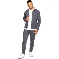 Enzo | Heren Cargo Tracksuit Set - Grijs