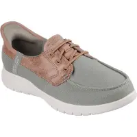 SKECHERS On-the-GO Flex - Palmilla Canvas/Faux Leather Vrouwen Olijf Bootschoenen