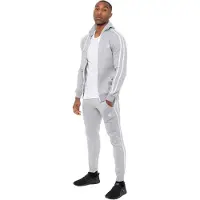 Enzo | Heren Zip Up Tape Hoodie Tracksuit Set - Grijs