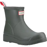 Hunter Play Korte Rubber Vrouwen Wellington Laarzen Donker Olijf
