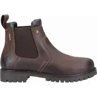 Cotswold Pamington Leren Damesschoenen Bruine Platte Chelsea Laarzen