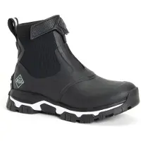 Muck Laarzen Apex Mid Zip Rubber Zwart/Wit Wellington Laarzen