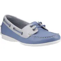 Hush puppies Irene Leren Dames Blauwe Bootschappen