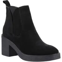 Hush puppies Felicia Suède Dames Zwarte Gehackte Chelsea Boots