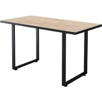 Vicco Livorno Eettafel – 140 x 70 cm Zwart/gouden eik